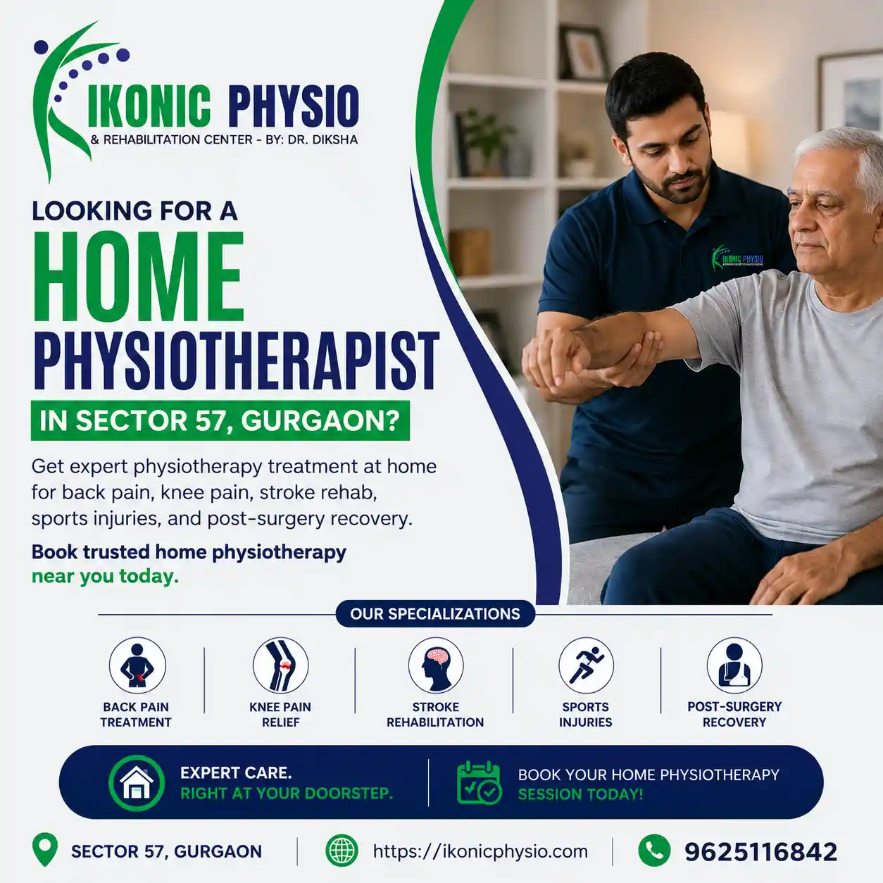 home physiotherapist in Sector 57 Gurgaon